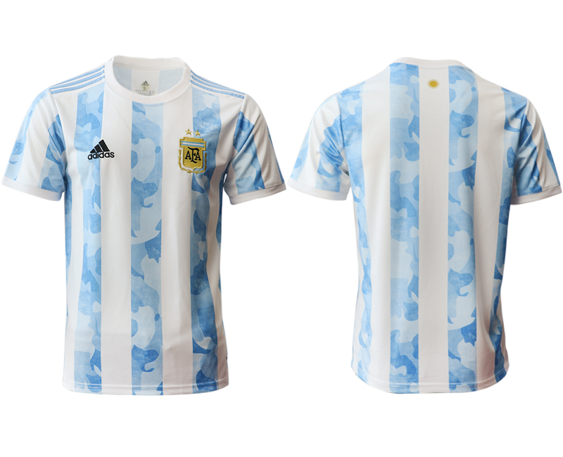 Men 2020-2021 Season National team Argentina home aaa version white Soccer Jersey1